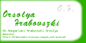 orsolya hrabovszki business card